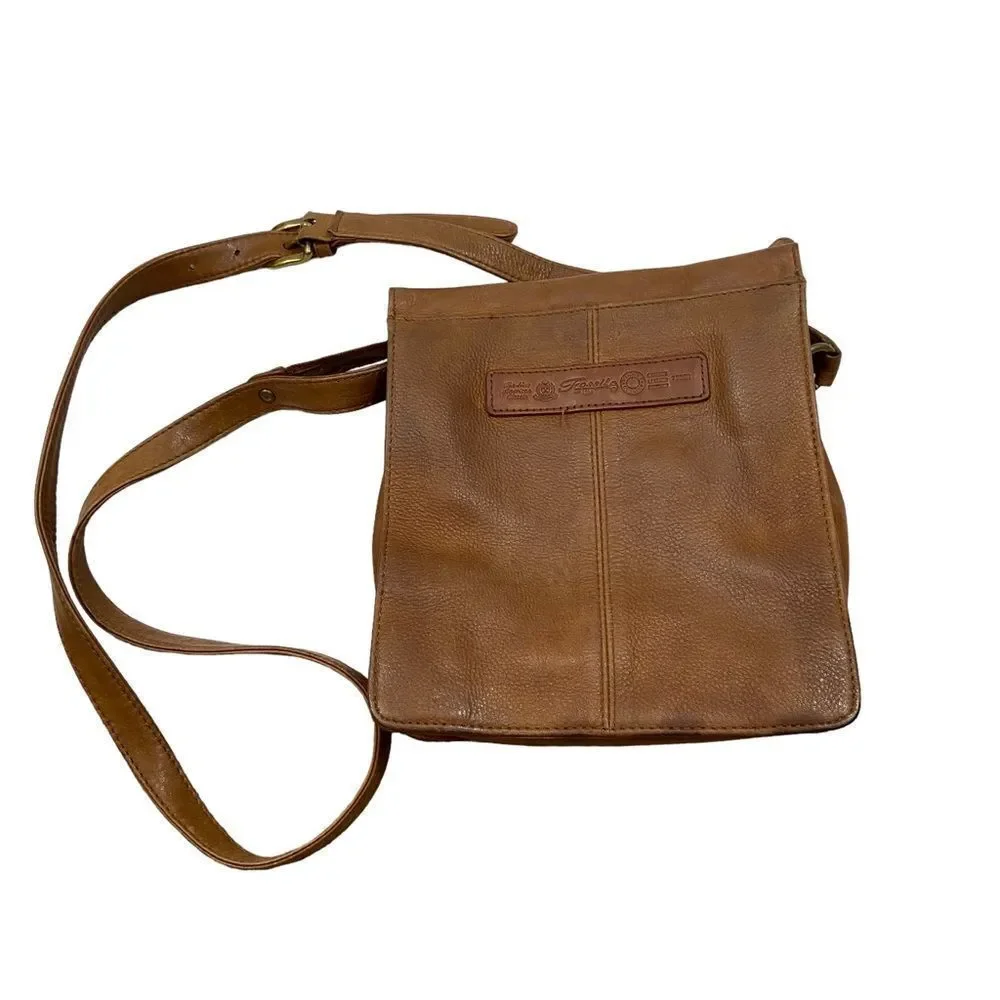‎Vintage Fossil Genuine Leather Crossbody Bag